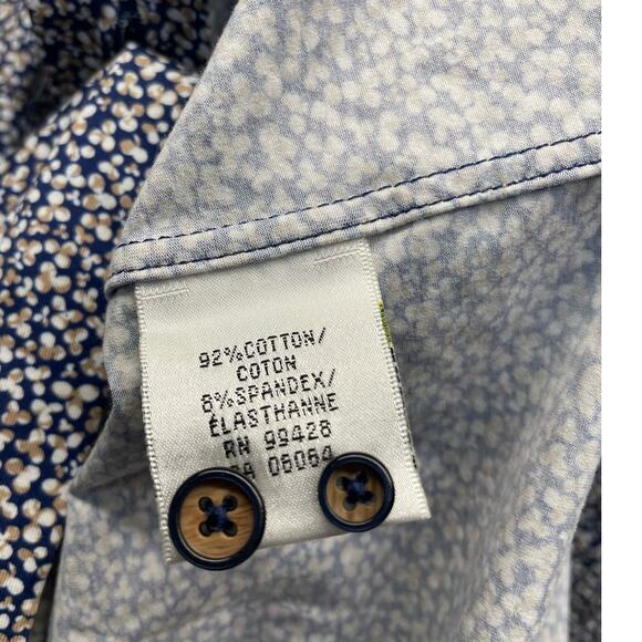 Bugatchi Julian Abstract Print Button Down Shirt Large - Picture 7 of 9